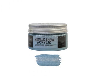 RARE AQUA - Redesign Acrylic Paint Metallic Sheen -  1 jar, 100 ml , (3.4 oz)
