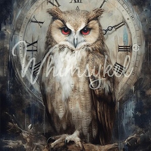 TIMEKEEPER Carta velina per decoupage - 21" x 29" - Carta decorativa - Whimsykel Designs