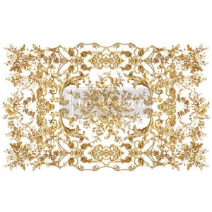 ORLEANS - KACHA DecorTransfer - Dimensions totales de la feuille - 24 x 35 po, coupée en 2 feuilles