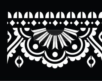 MENDHI BORDER - Redesign Stick & Style Stencil