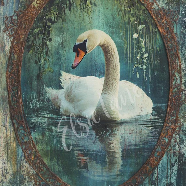 CELADON SWAN - Elsie Lane Decoupage Seidenpapier - 750g/m²