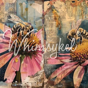 API DA MIELE - WhimsyKel Designs - Carta velina per decoupage - 29" x 21"