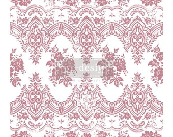 VINTAGE BEHANGStempel - Herontwerp decor doorzichtige stempel - 12" x 12" - 2 stuks - meubelstempel voor verf en inkt