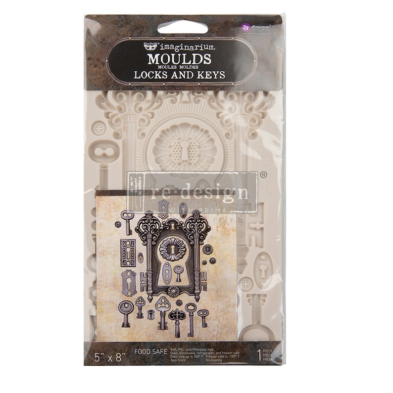 LOCKS AND KEYS - Finnabair Moulds - 5″ X 8″ X 8MM - Etsy