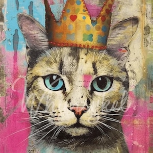LOYAL HIGHNESS DECOUPAGE Tissue Paper 21" by 29" - WhimsyKel Designs