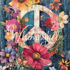 PETALS OF PEACE - Whimsykel Designs - 18 lb Tissue Paper - 21" by 29"