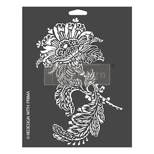 ADORED PAISLEY - Pochoir décoratif - 1 pièce, dimension de la feuille 9 x 12 po - Découpe laser sur du mylar de qualité supérieure