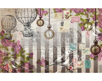 CARTAS DE AMOR - CECE - Papel de seda decorativo para decoupage rediseñado - 1 hoja - 48 x 76 cm