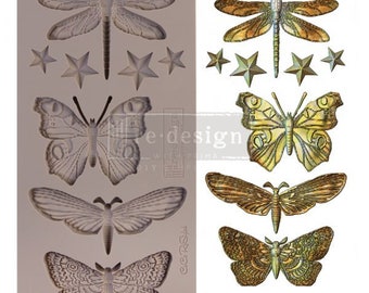 INSECTA & STARS -  Redesign Decor Moulds - CeCe Restyled - 1 pc , 5" X 10" , 8 mm Thickness