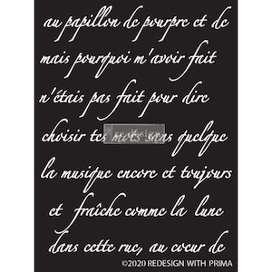 BUTTERFLY SCRIPT ReDesign Decor Stencil
