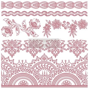 Boho BLOEMEN - herontwerp decor doorzichtige stempels - 12 x 12 inch (6 stuks)