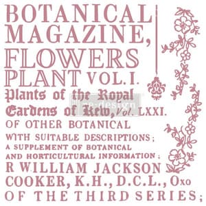ENCYCLOPÉDIE BOTANIQUE - Tampons transparents Redesign Decor - 12" x 12" (12 pcs)