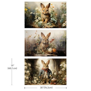CONIGLIETTI DA SOGNO - Carta velina per decoupage da 19" per 30" - (confezione da 3)