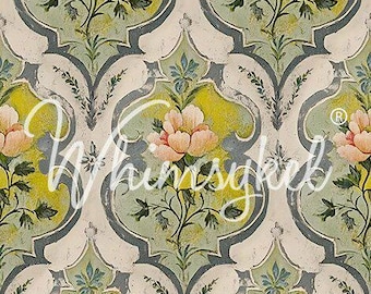 ROMANTIC FLEURS - WhimsyKel Designs - Decoupage Tissue Paper - 18lb Tissue Paper