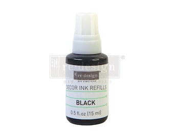 BLACK INK REFILL - Black Ink Decor Refill by ReDesign by Prima