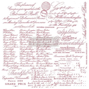 HANDSCHRIFTLICHE NOTE - 12 × 12 Clear Cling - Klar ausgerichteter Dekorstempel