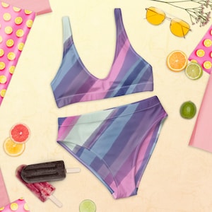 Recycled high-waisted bikini