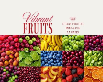 Colorful Fruit Stock Photos: Vibrant Food Images (PLR, MRR, Digital Download)
