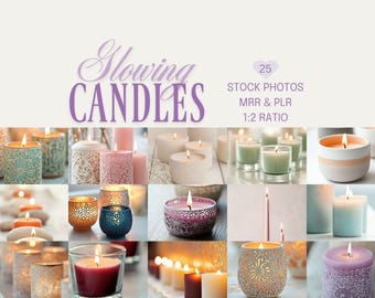 Candle Stock Photo Bundle: Wellness & Spa Photography (PLR, MRR)