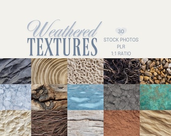 Natural Texture Photo Bundle, Organic Background Images, Earth Tone Textures (PLR, Digital Download)