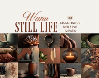 Warm Neutral Still Life Stock Photos: Minimalist Home Images (PLR, MRR Digital Download)