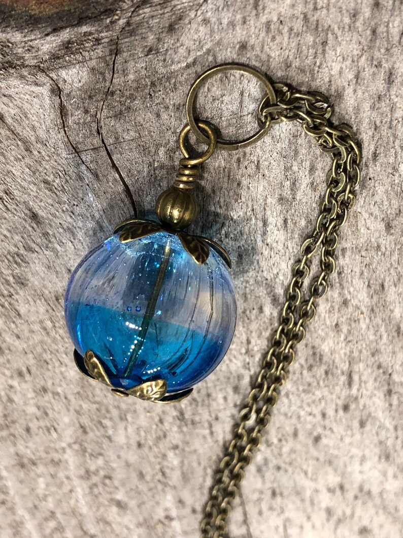 Boho Chic Ball Lampwork Glass Hollow Necklace