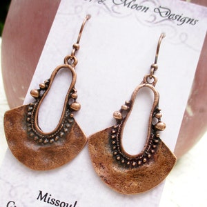 Copper Earrings, Boho Earrings, Dangle Earrings, 7th Anniversary Gift, Boho Jewelry image 6