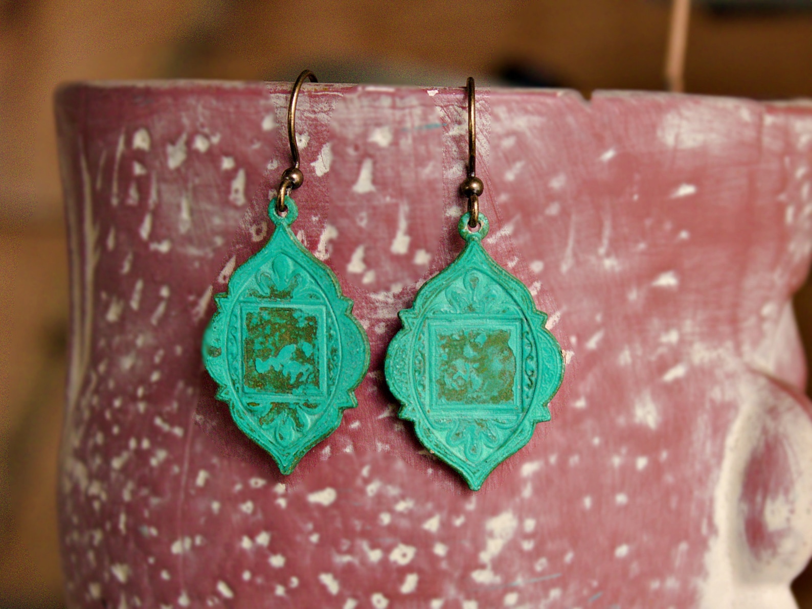 Boho Earrings / Moroccan Earrings / Ethnic Earrings / Patina Etsy