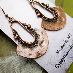 Copper Earrings, Boho Earrings, Dangle Earrings, 7th Anniversary Gift, Boho Jewelry image 5