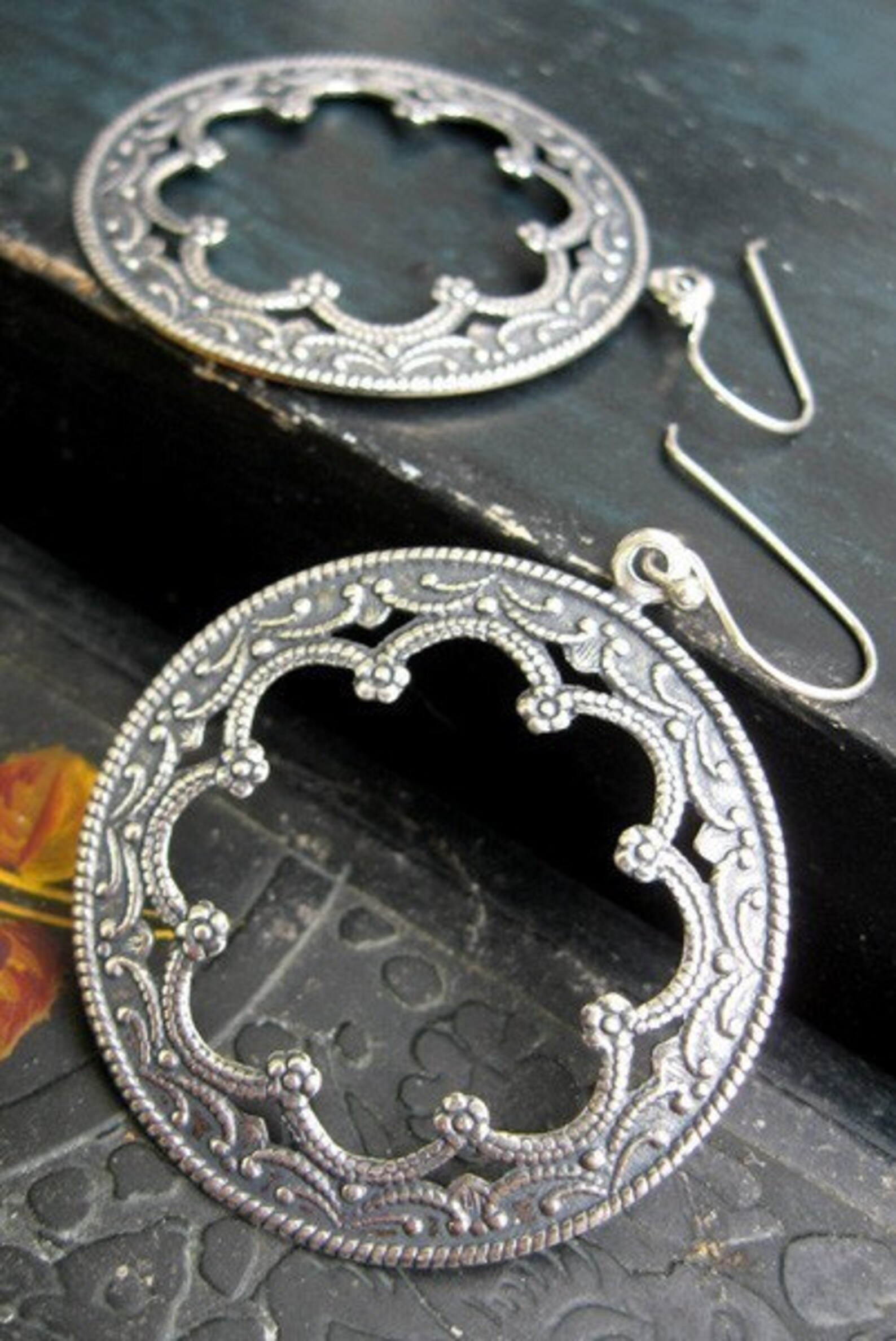 Gypsy Earrings / Silver Hoop Earrings / Bohemian Boho Jewelry Etsy