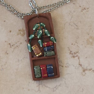 Book Shelf Necklace for Book Lovers, Librarians, BookTok, Bookstagram, Authors | Teacher Gift ideas  | NaNoWriMo