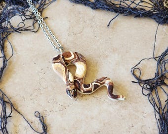 Small Python Snake Necklace | Witchy | Handmade Halloween | Unique