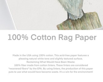 Cotton rag print option | Eco-friendly | choose any watercolor painting