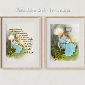 SOFORTIGER DOWNLOAD Mama Eichhörnchen | Babys behalten | Kinderzimmer Kunst | Digitaler Download zum Selberdrucken