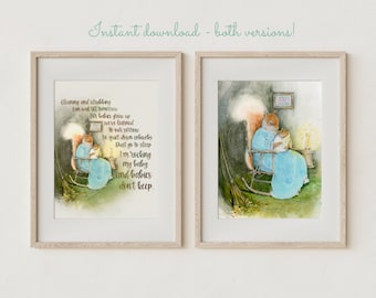 INSTANT DOWNLOAD Mama Squirrel | Babies Don’t Keep | Nursery Art | Digital Download print your own