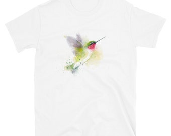 Watercolour Hummingbird | Short-Sleeve Unisex T-Shirt for the bird lover