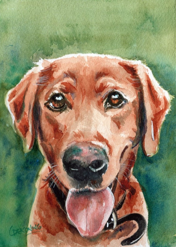 Items Similar To Golden Retriever ACEO Giclee Dog Art Print On Etsy