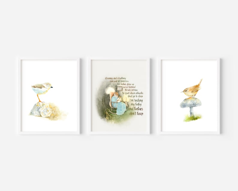 Babies dont keep watercolor print squirrel nursery decor quote image 5