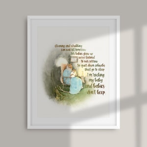 Babies dont keep watercolor print squirrel nursery decor quote image 4