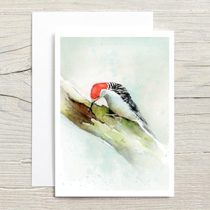 Woodpeckers in Watercolour greeting card set of 10 image 3