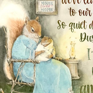 Babies dont keep watercolor print squirrel nursery decor quote image 3