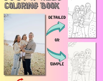 Custom Photo Coloring Page, Personalized Kids Gift (Digital Download)