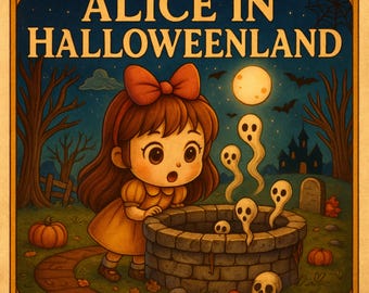 Dibujos para colorear de Alicia en Halloween n.° 3, libro gótico imprimible para adultos