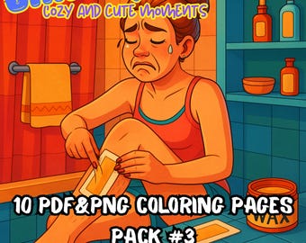 Unlucky Girl Coloring Book, Dark Humor Printable Pages for Adults