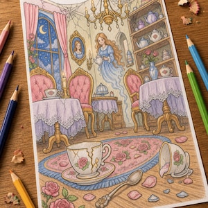 Cozy Gothic Coloring Book Bundle: 6 Books, 144 Printable Adult Pages, PDF & PNG image 8