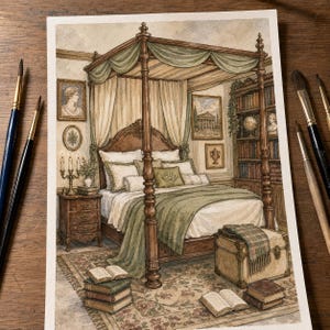 Cozy Gothic Coloring Book Bundle: 6 Books, 144 Printable Adult Pages, PDF & PNG image 18