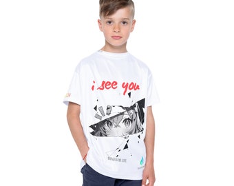 Manga is my life "I see you" Kids Sports Jersey (AOP) by EmsMerch