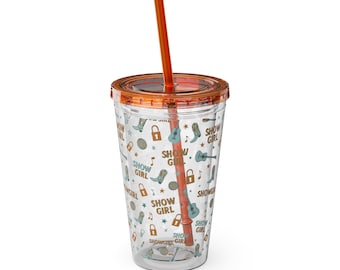 Showgirl Sunsplash Tumbler with Straw, Life of Showgirl Tumbler, New Album Cup