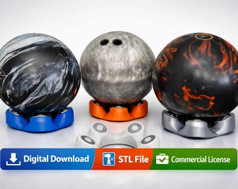 Bowling Ball Spinner/Rev Trainer/Abralon Pad Tool -  Pro License - 3D Print STL Files