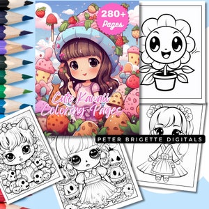 Cute Kawaii Coloring Book - Over 280 Adorable Pages!